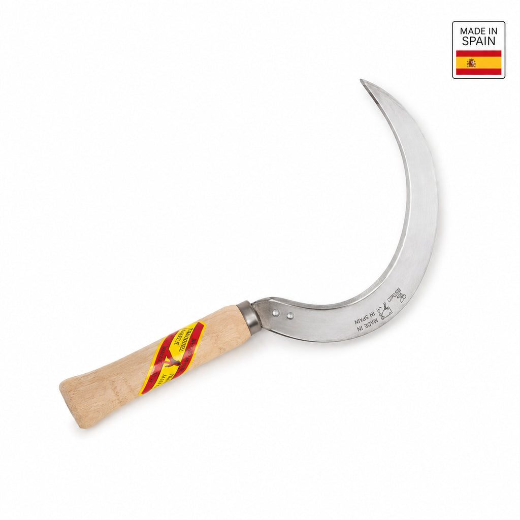 La Pajarita Toothed Grass Sickle Reunion Model Grass Sickle with Wooden Handle