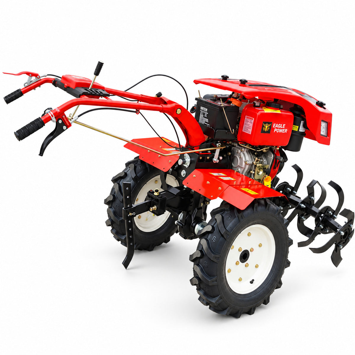 Eagle 13HP Diesel Power Tiller with Electric Start, Heavy-Duty Agricultural Cultivator