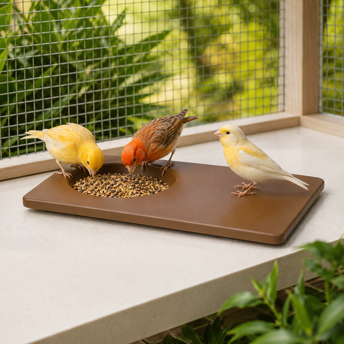 Gaun Bird Food Tray, Bird Nest Accessories (Made in Spain)