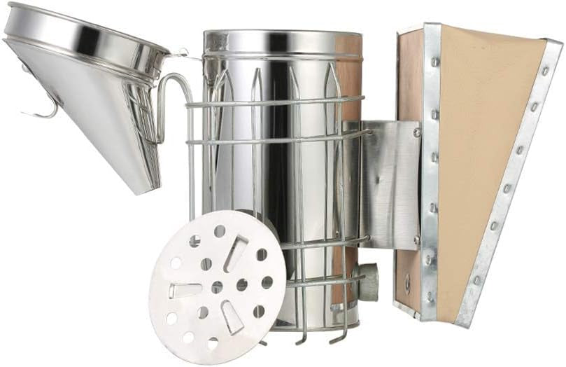 Beehive Beekeeping Smoker Stainless Steel Equipment Hive Box Tool for Bees, Manual Smoke Maker with hanging hook