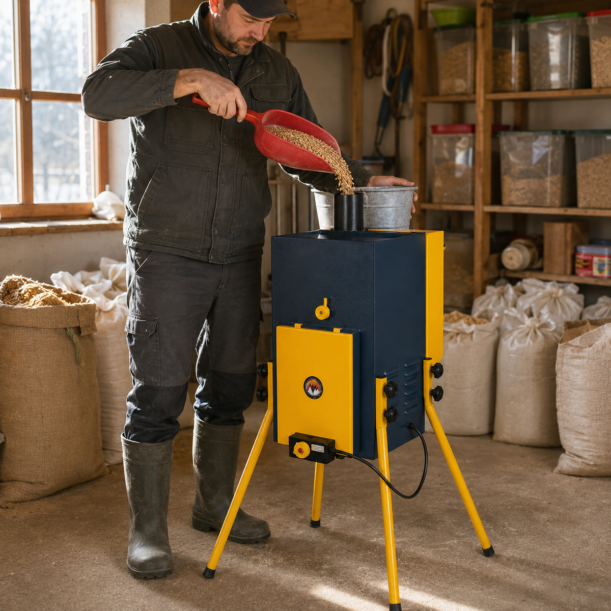 Novital Heavy Duty Electric Grain Mill Grinder, Made in ITALY