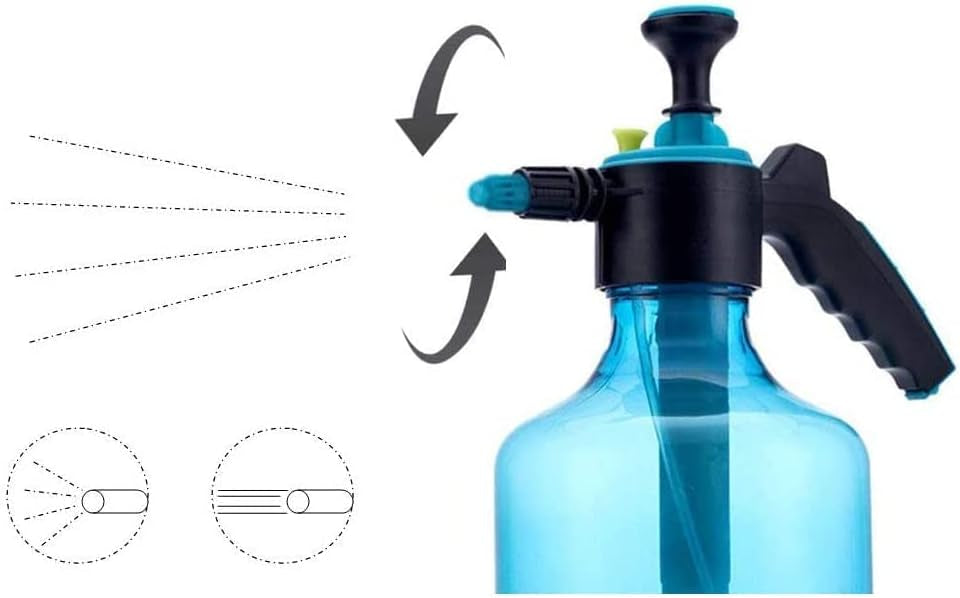 Portable 3L Hand Held Pressure Water Sprayer Garden Spray Bottle Kettle Plant Flowers Watering Pressurized Sprayer Household Office Gardening Tools (Blue)