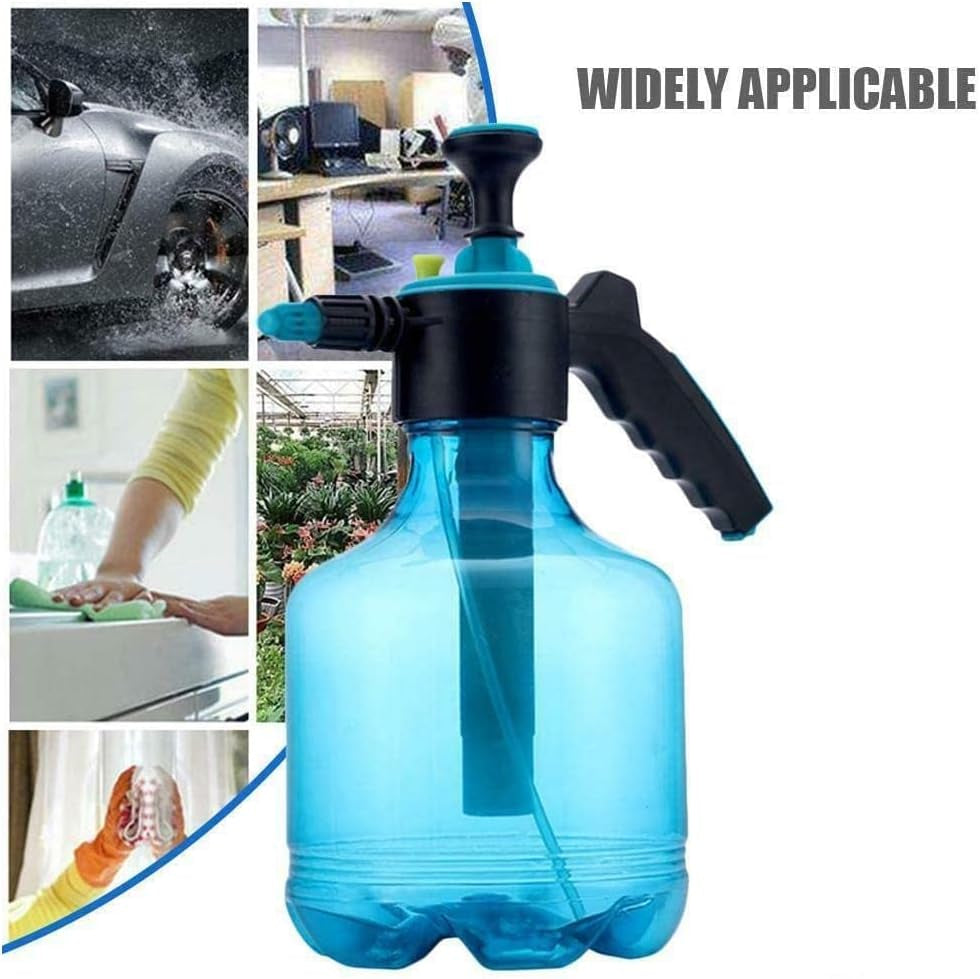 Portable 3L Hand Held Pressure Water Sprayer Garden Spray Bottle Kettle Plant Flowers Watering Pressurized Sprayer Household Office Gardening Tools (Blue)