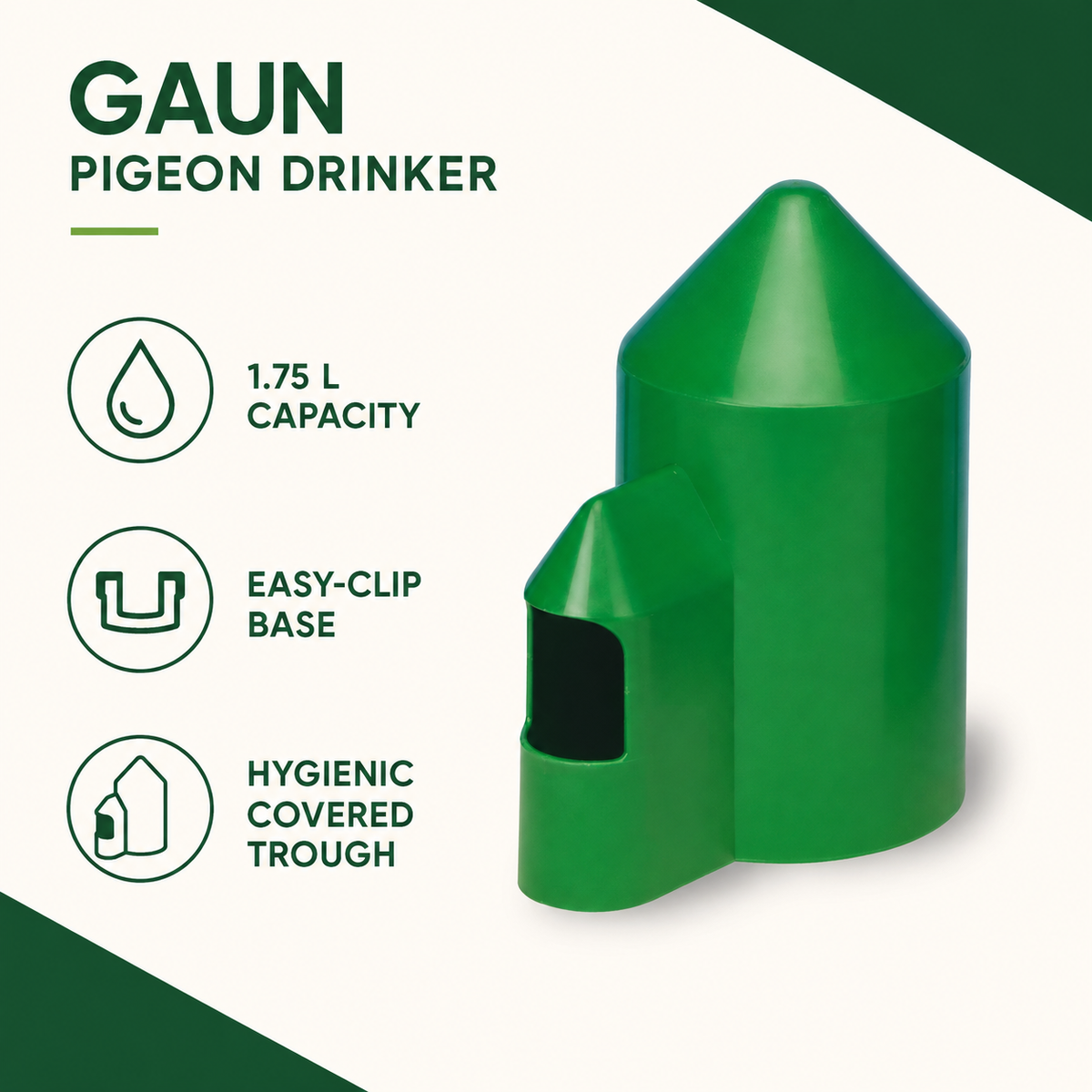 Gaun Pigeon Drinker 1.75 Liter Capacity