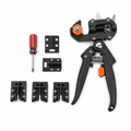 Grafting Shear Fruit Tree Garden Grafting Tool Hand-held Gardening Graft Shears with Three Types of Blades (Black)