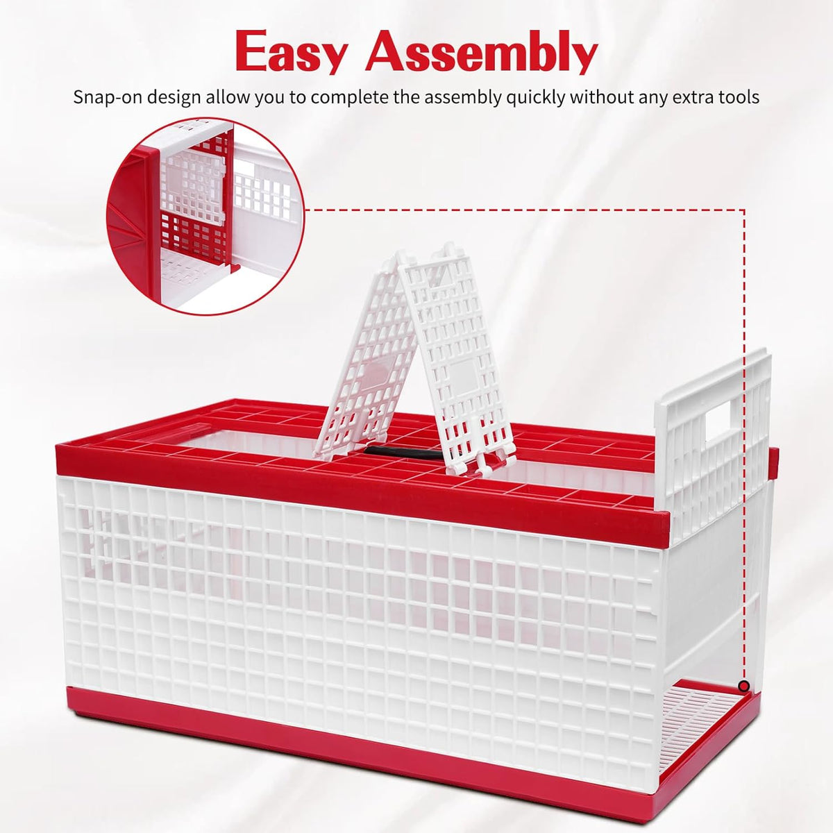 Bird Cage for Pigeon & Similar Birds (60 x 31 x 26 cm – Red & White)