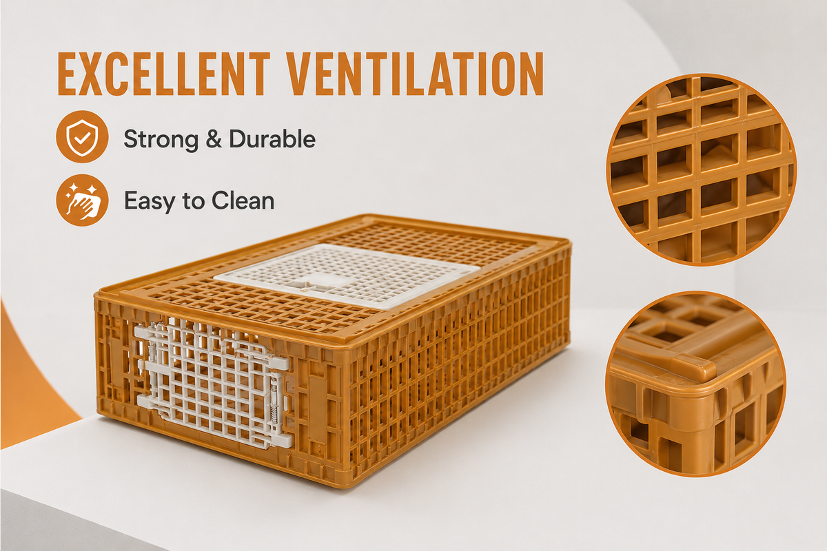 Giordano Bird Cage for Chicken and other Similar Birds Portable Bird Cage, Two Door, 97x58x27cm (Made in Italy)