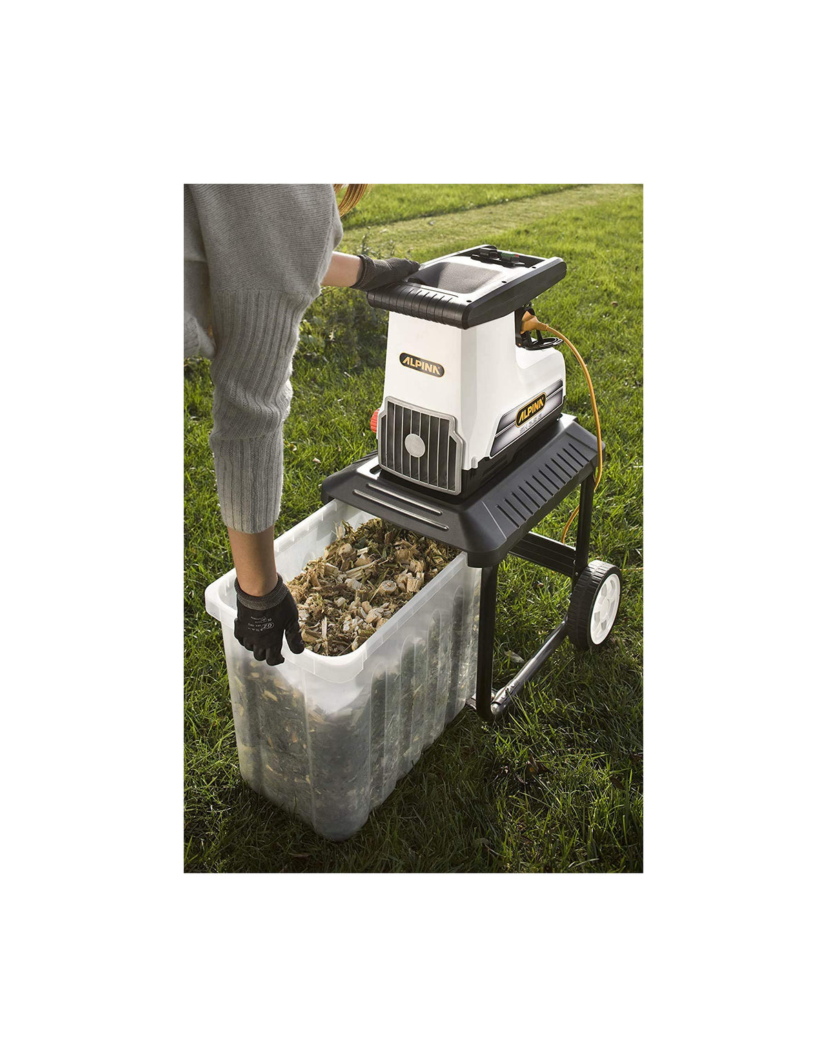 Alpina Italy Electric Shredder SH 2.5E, (2500 W, 40 mm branch diameter, 60 L grass catcher)