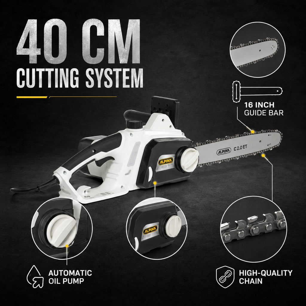 Alpina Italy 16 Inch 2000W Electric Chainsaw (C 2.0ET)