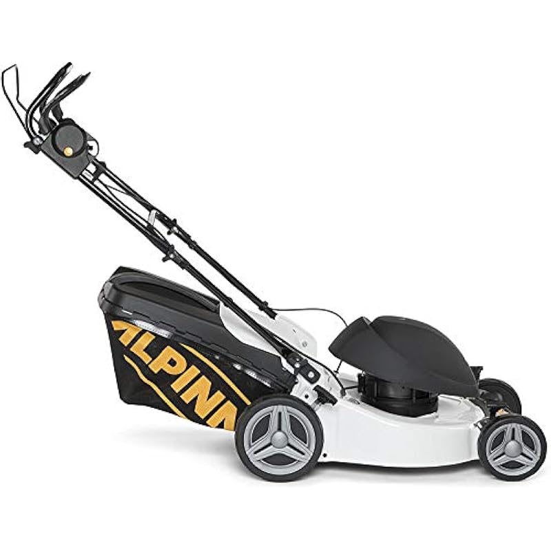 Alpina Italy Electric Lawn Mower - AL3 46 SE, Black & White, 46 cm Cutting Width