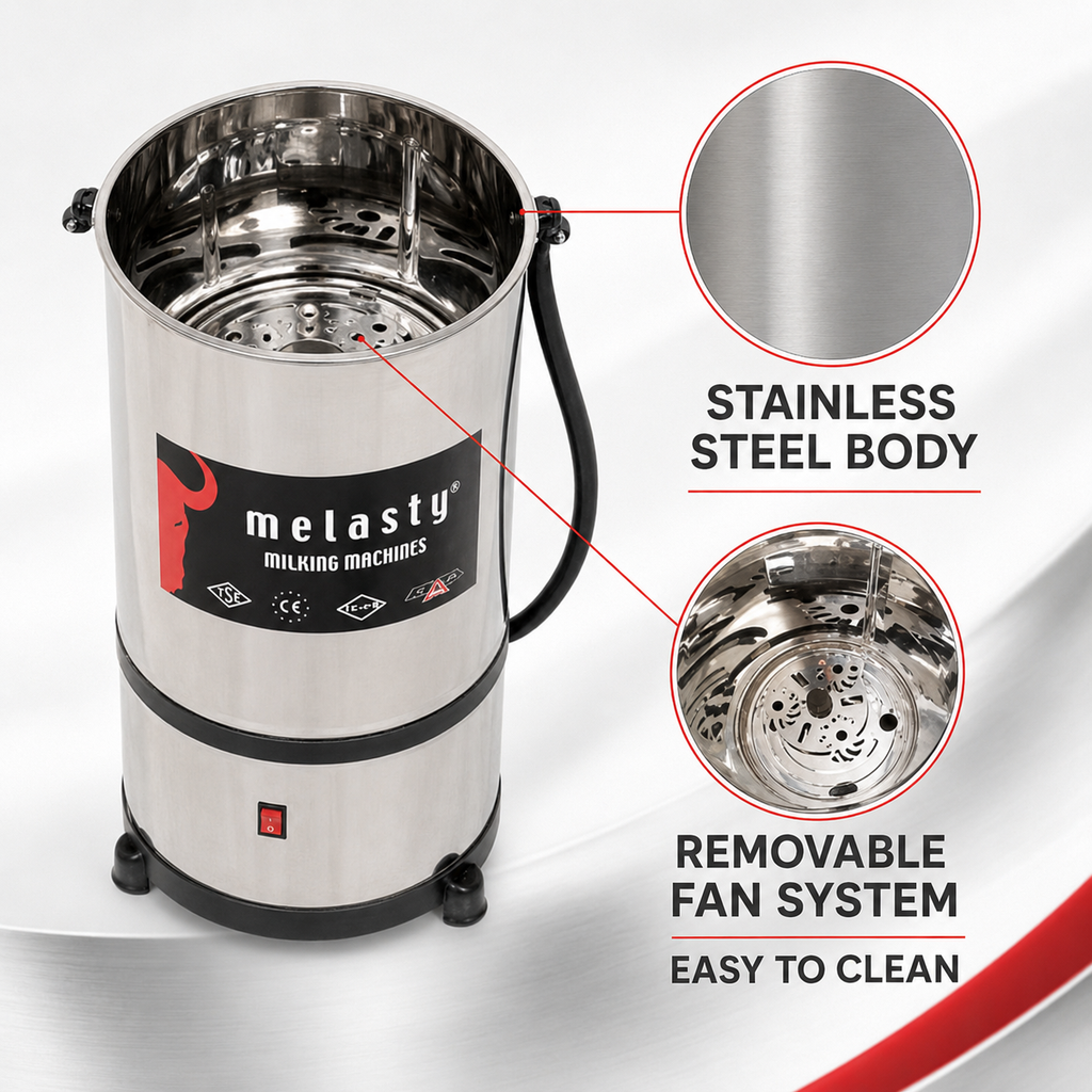 Melasty Stainless Steel Electric Butter Churning Machine, Butter Extraction Machine, 20 Litre Capacity (Made in Turkey)