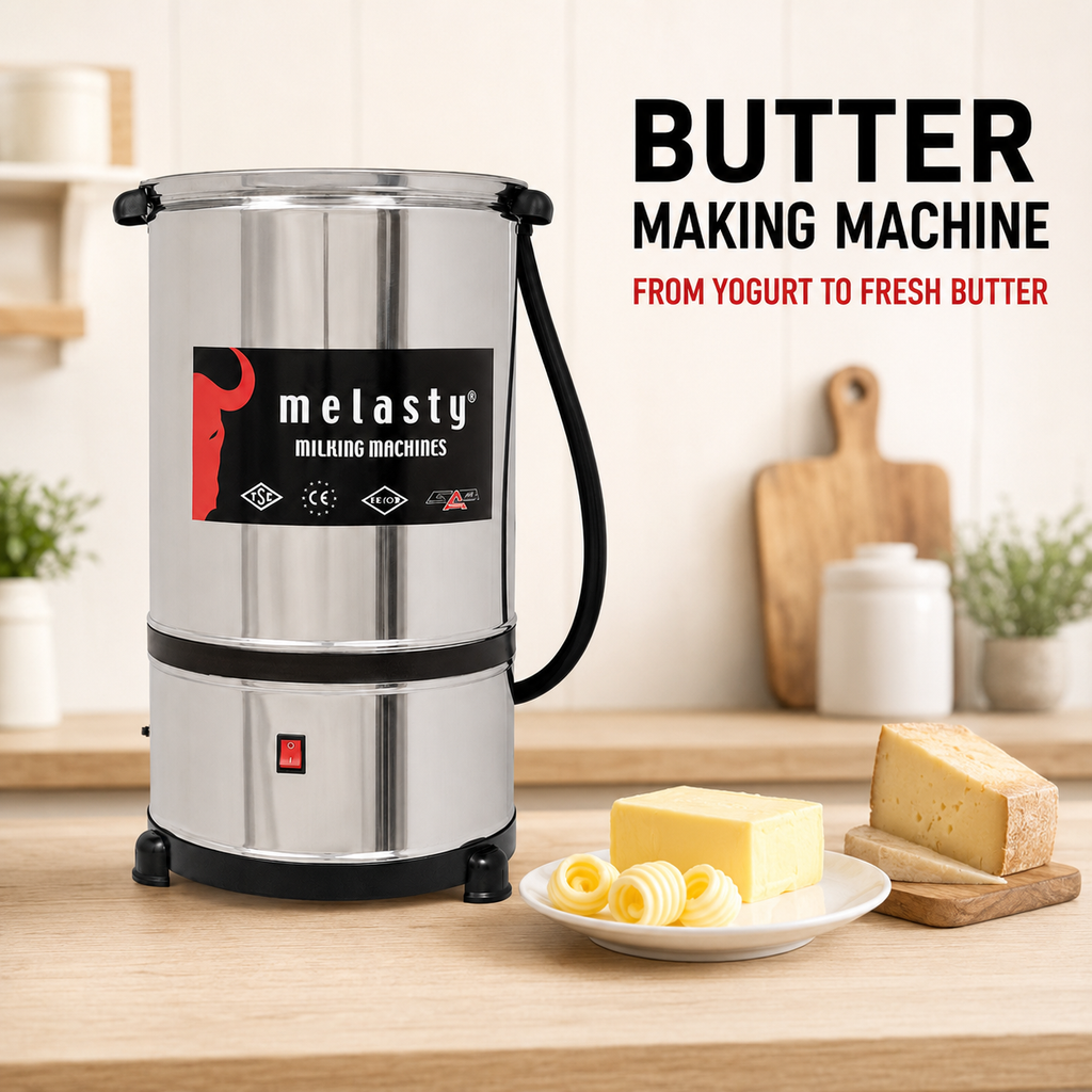 Melasty Stainless Steel Electric Butter Churning Machine, Butter Extraction Machine, 20 Litre Capacity (Made in Turkey)