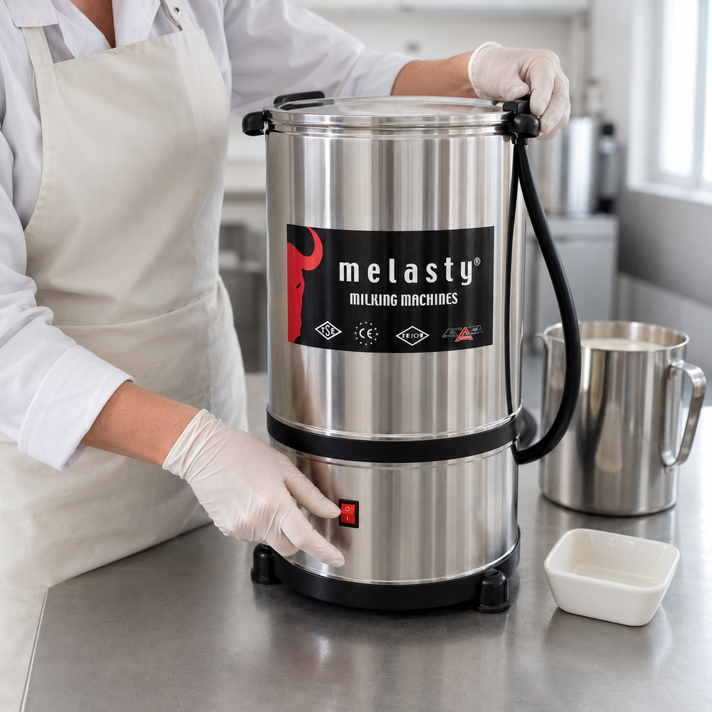 Melasty Stainless Steel Electric Butter Churning Machine, Butter Extraction Machine, 40 Liter Capacity (Made in Turkey)