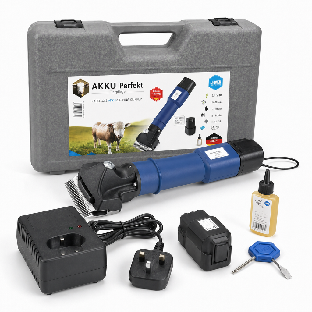 Liscop 7.2V(2H) Rechargeable Electric Clipper for Cattle, Animal Shearing Clipper, Trimmer