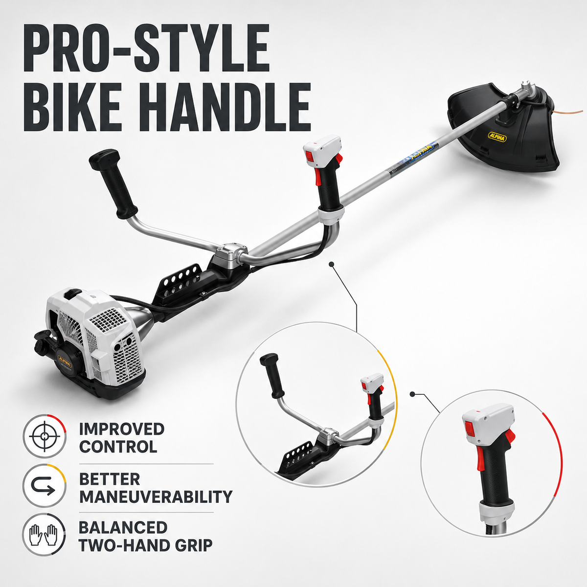 Alpina Italy Petrol Brush Cutter with 43cc Engine (B44 D)