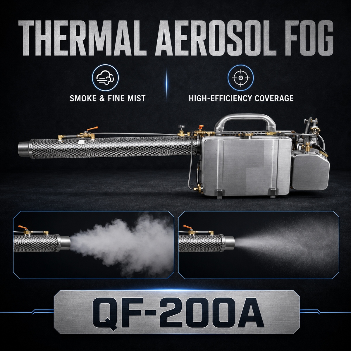 Quantum Fogging Machine QF-200A with ULV Mist for Garden, Outdoor, Disinfection, Sterilization, Farm, Lawn, Factories (Made in Korea)