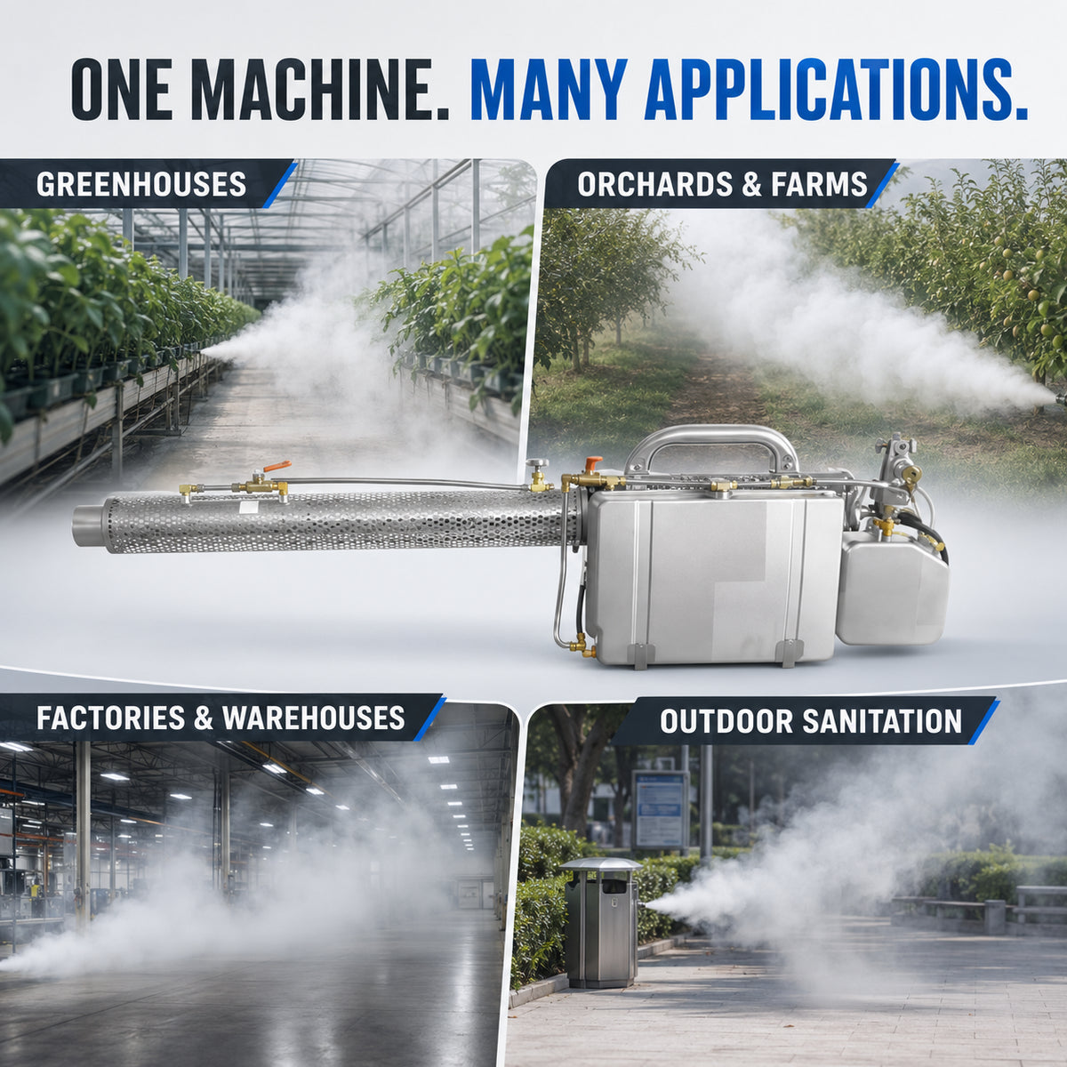 Quantum Fogging Machine QF-200A with ULV Mist for Garden, Outdoor, Disinfection, Sterilization, Farm, Lawn, Factories (Made in Korea)