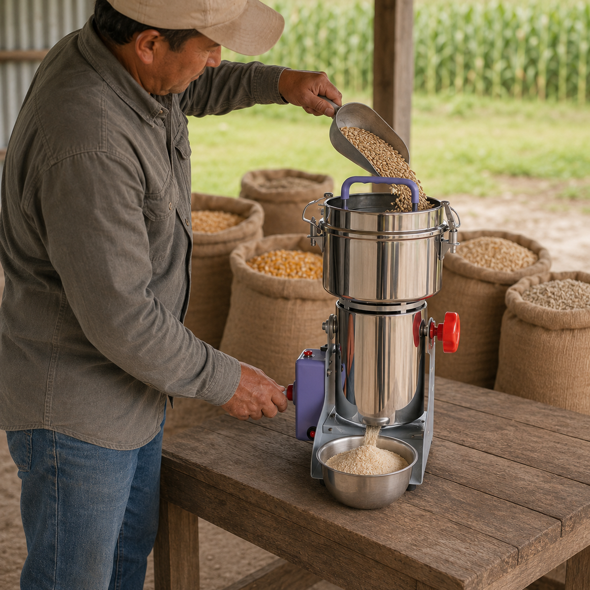 DAMAI Swing Type 800g Stainless Steel Grain, Spices, Cereals, Coffee Mill Grinder Dry Spice Grinding Machine