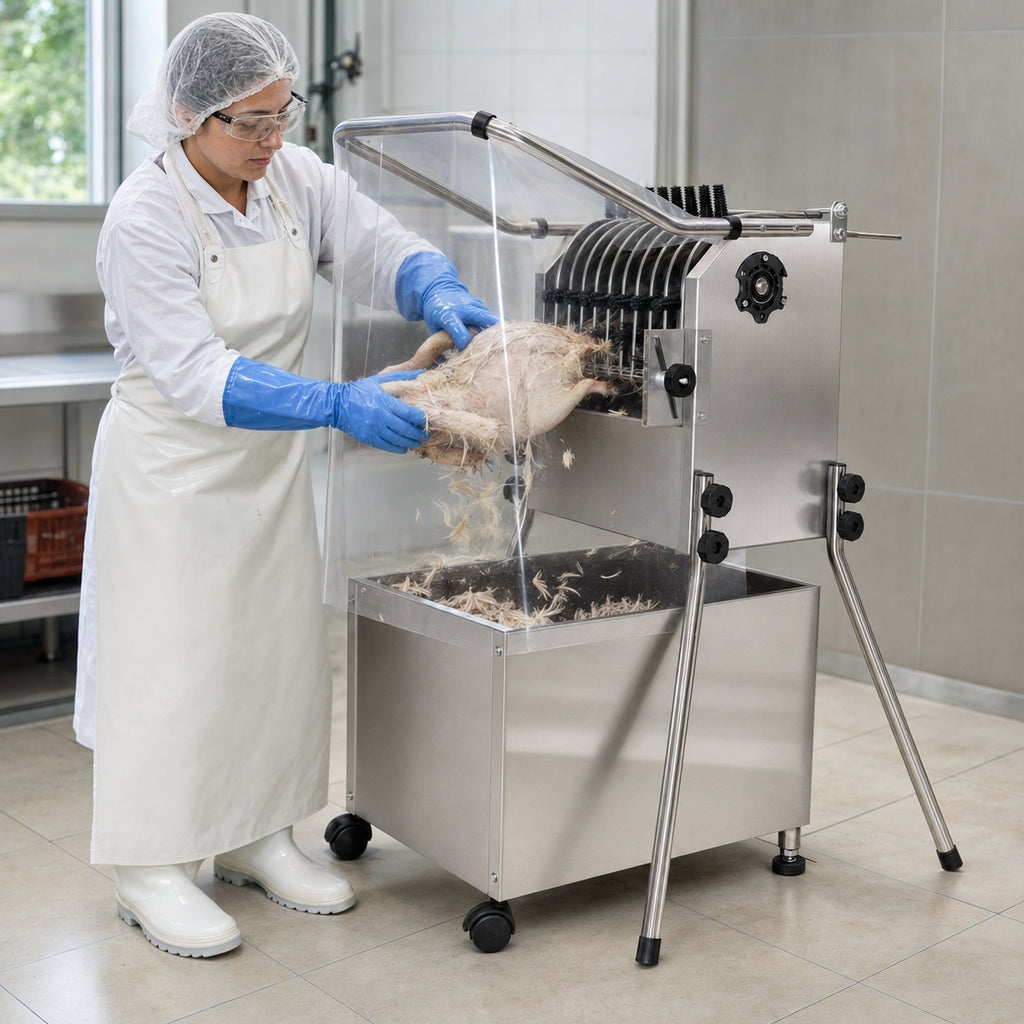 De-Feather Machine, Plucker Machine, Feather Removing Machine for Chicken & All Other Similar Birds (Made in Italy)