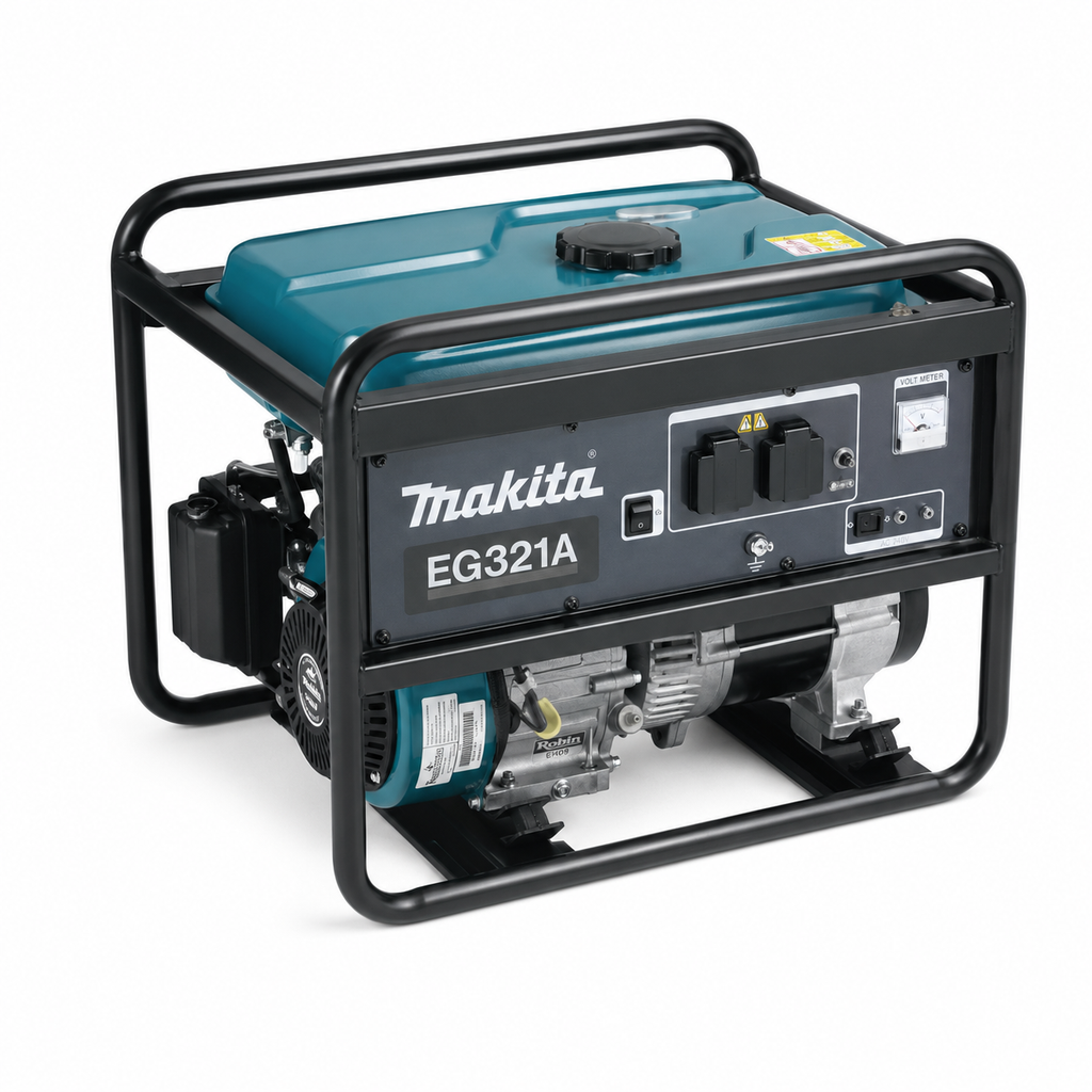 Makita Generator, 12.8 Litre, 230VAC, EX21D (211ml) Engine (EG321A)