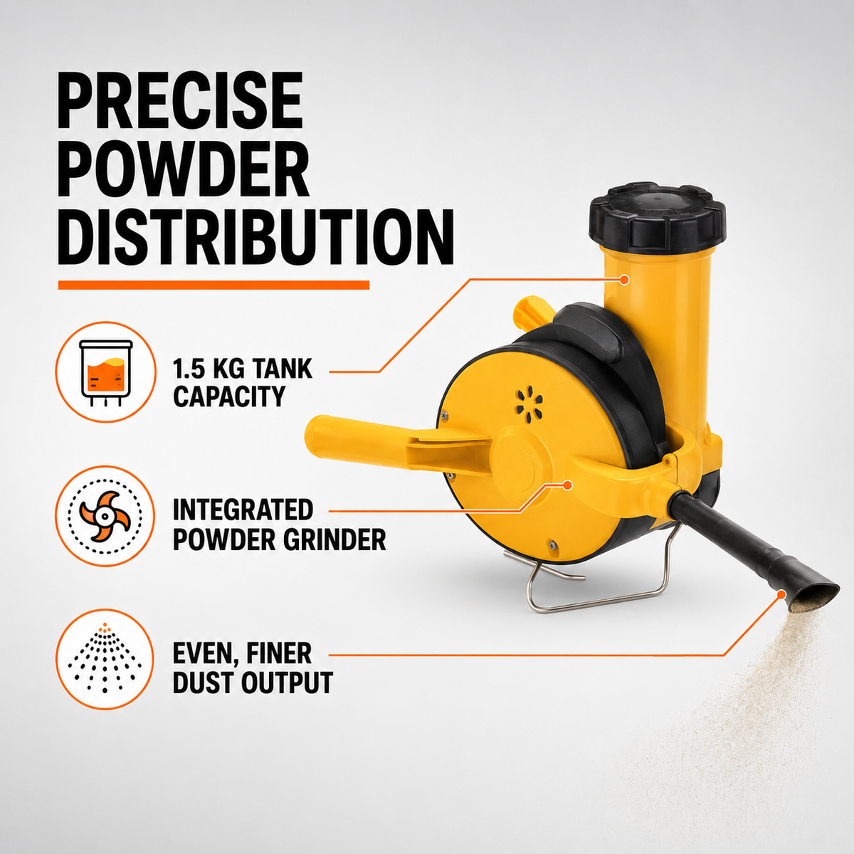 Volpi Plastic Powder Bellow ideal for distributing powder in Agriculture