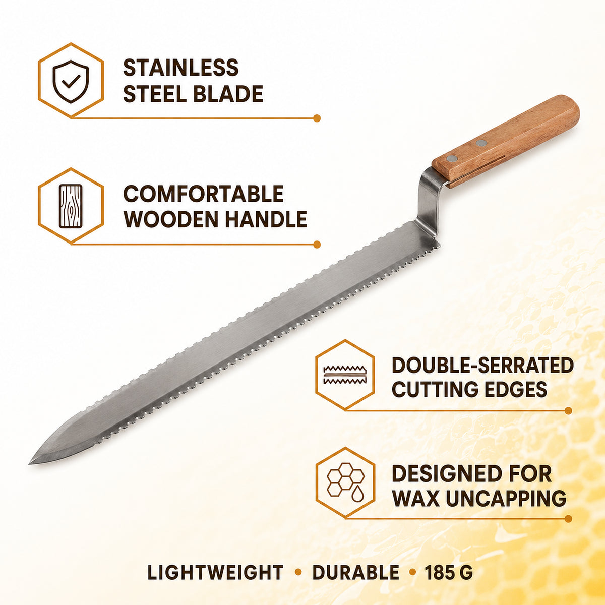 Honey Comb Scraper Z-shape Stainless Steel Knife