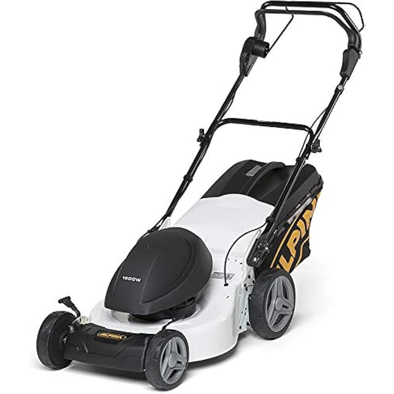 Alpina Italy Electric Lawn Mower - AL3 46 SE, Black & White, 46 cm Cutting Width