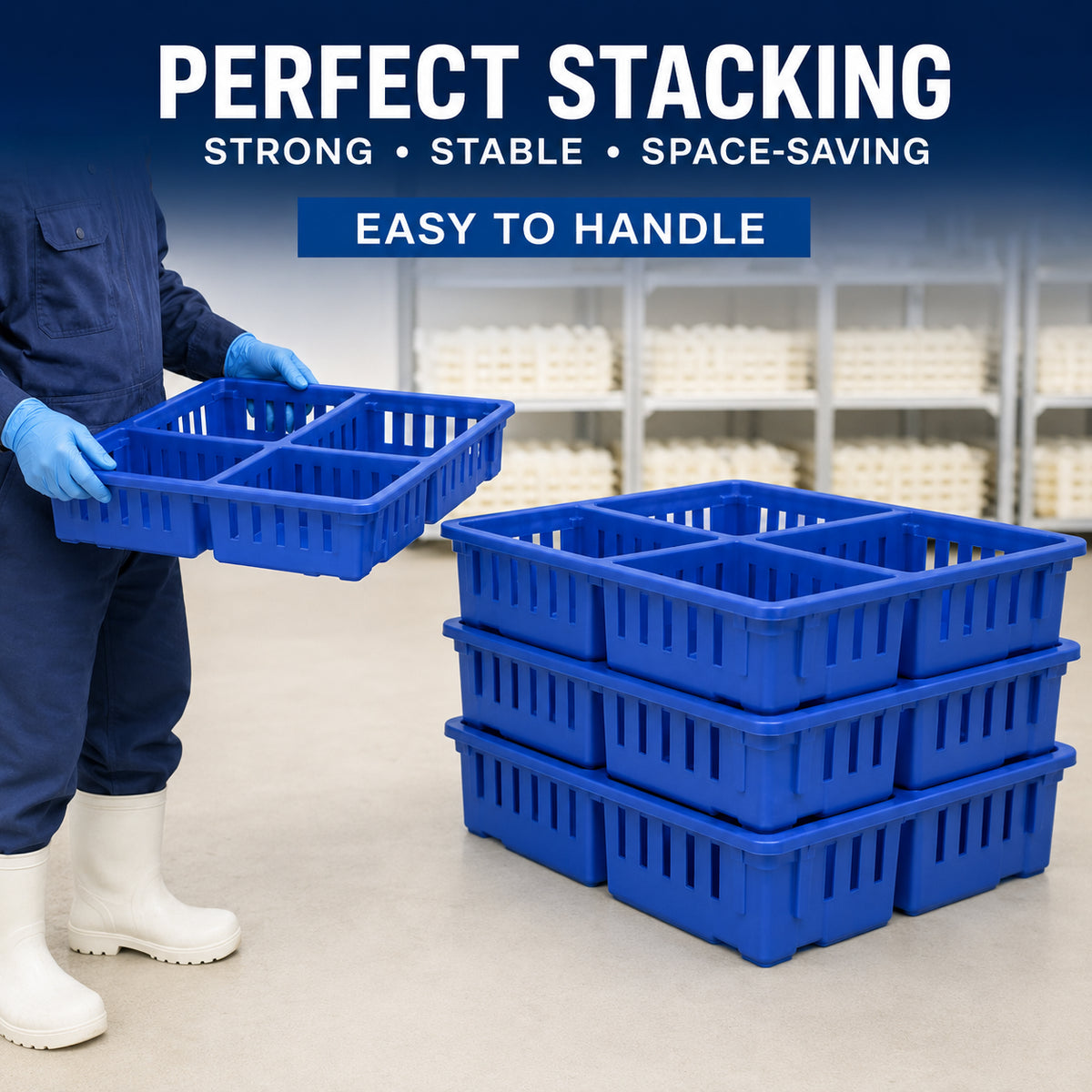 Giordano Excellent ventilation, HD polyethylene chick box with four Compartments (Made in Italy)