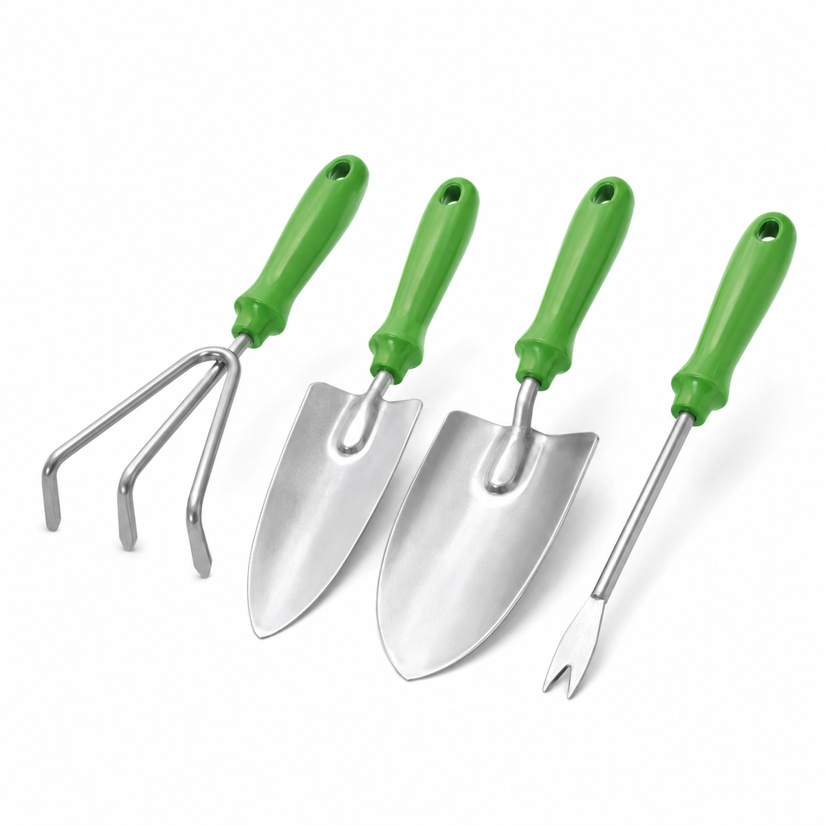 Trapp Brazil Garden Tool Set 4 Piece Garden Kit with Cultivator, Trowel, Shovel Leaf Trimmer Rake, (FJ 1201)