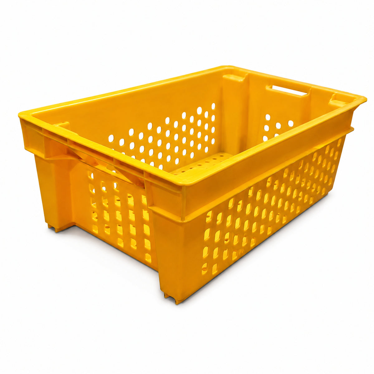 Food Grade Crate for Dates, Fruit and Vegetables (Yellow)