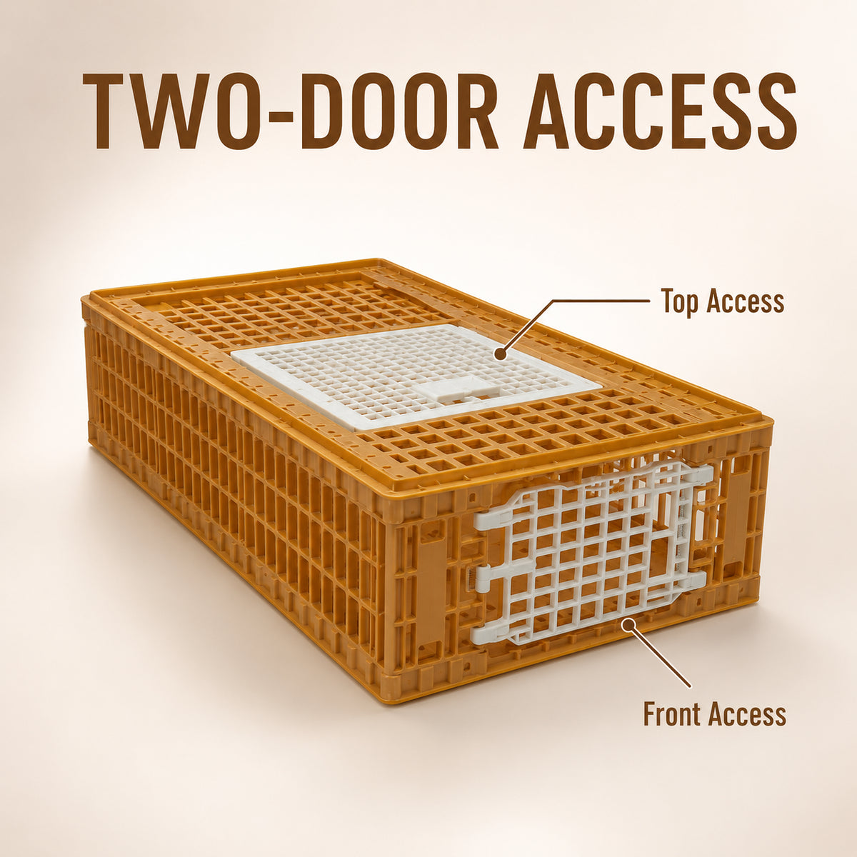 Giordano Bird Cage for Chicken and other Similar Birds Portable Bird Cage, Two Door, 97x58x27cm (Made in Italy)
