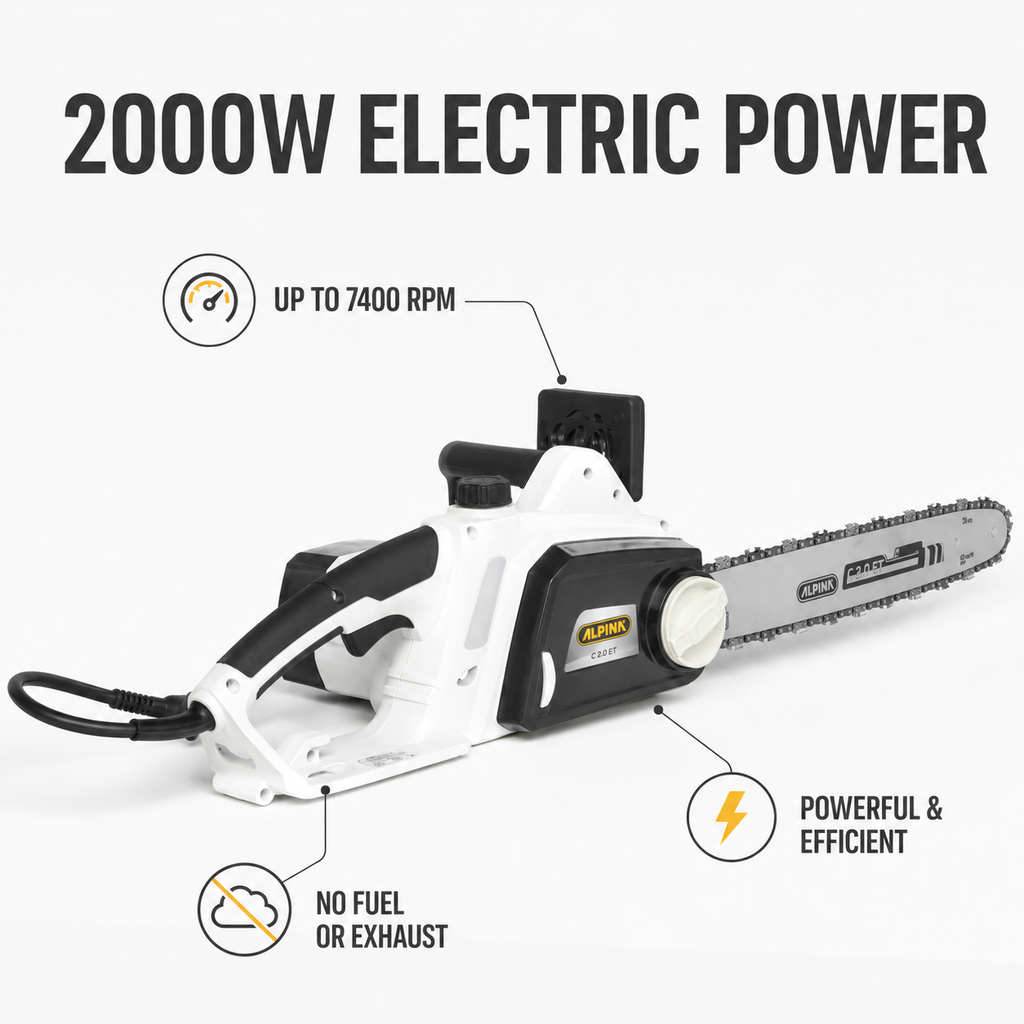 Alpina Italy 16 Inch 2000W Electric Chainsaw (C 2.0ET)