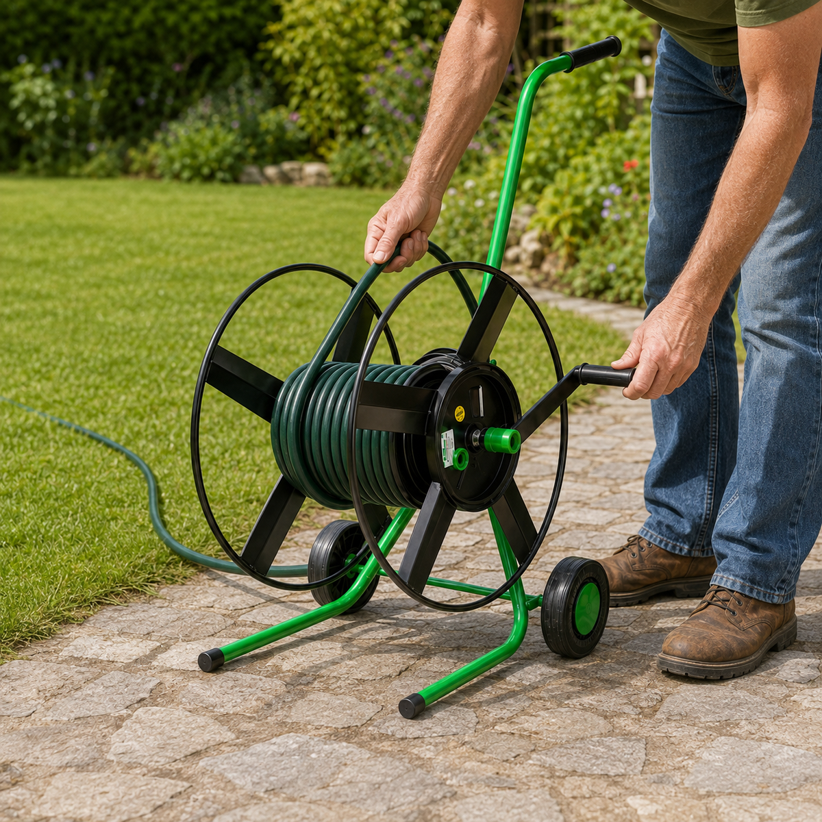 Trapp Hose Reel Trolley with 2-Wheel Watering Outdoor (EM-50)